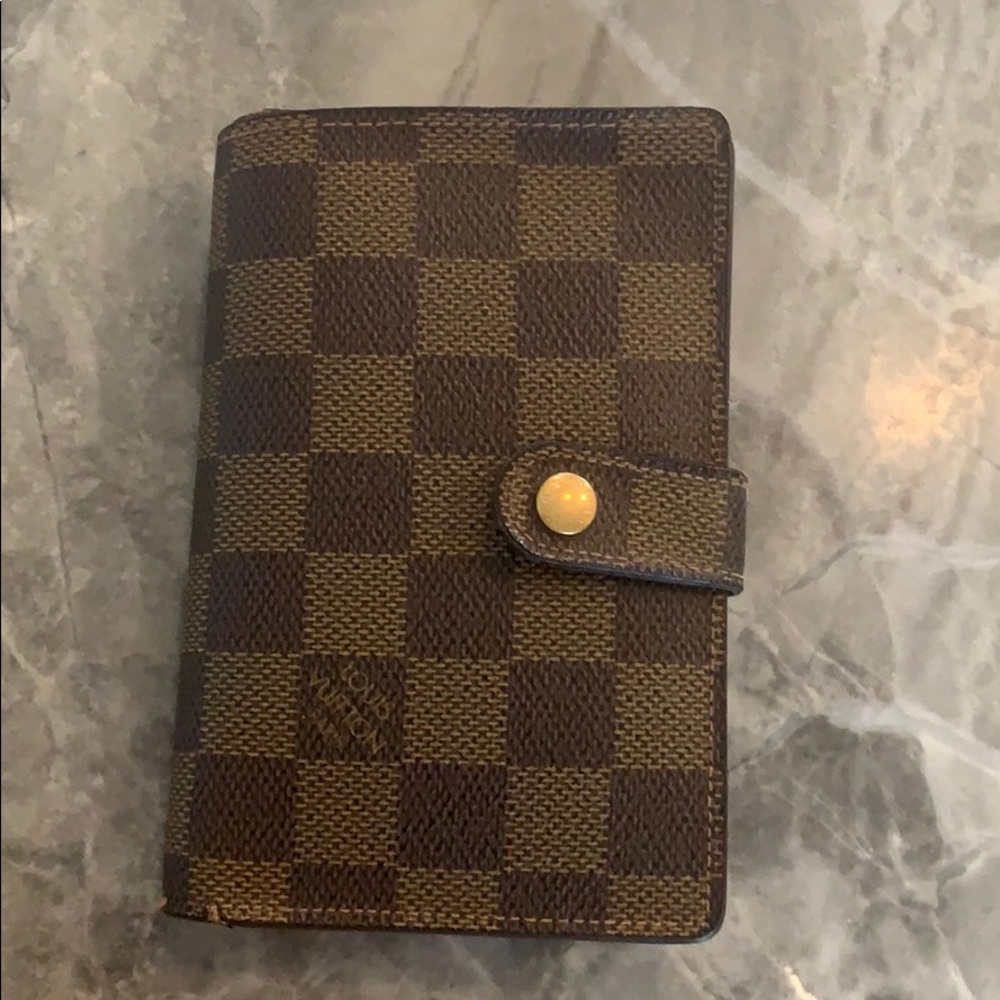 Louis Vuitton-Damier Ebene French Purse Wallet